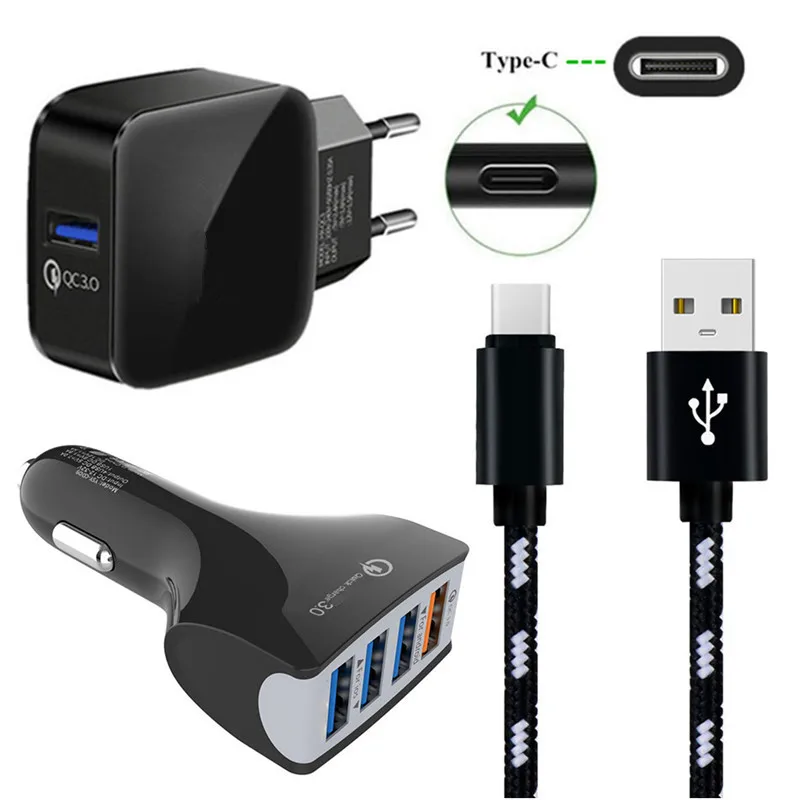 Кабель USB Type C для Samsung Note 9 8 S8 S9 S10 A50 A8 2018 C9 Redmi K20 Pro 7 QC 3 0|Зарядные устройства