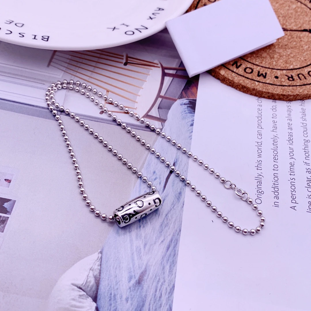 

925 sterling silver classic logo G necklace, both lengths can be adjusted, simple and fashionable, holiday gift for ladies