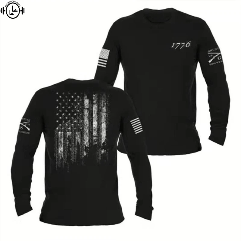 Рубашка для бега мужские спортивные компрессионные футболки с длинным рукавом