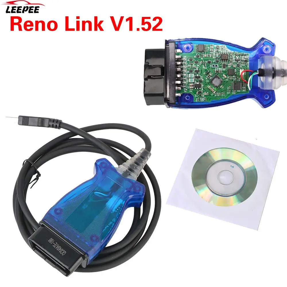 

Reno Link V1.52 ECU Сброс OBD2 UCH, кодирование соответствия ключа для Renault Key, программа/Подушка безопасности, автомобильный диагностический кабель USB