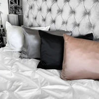 pure solid high quality silky satin 100 skin care pillowcase hair anti pillow case queen king full size pillow cover