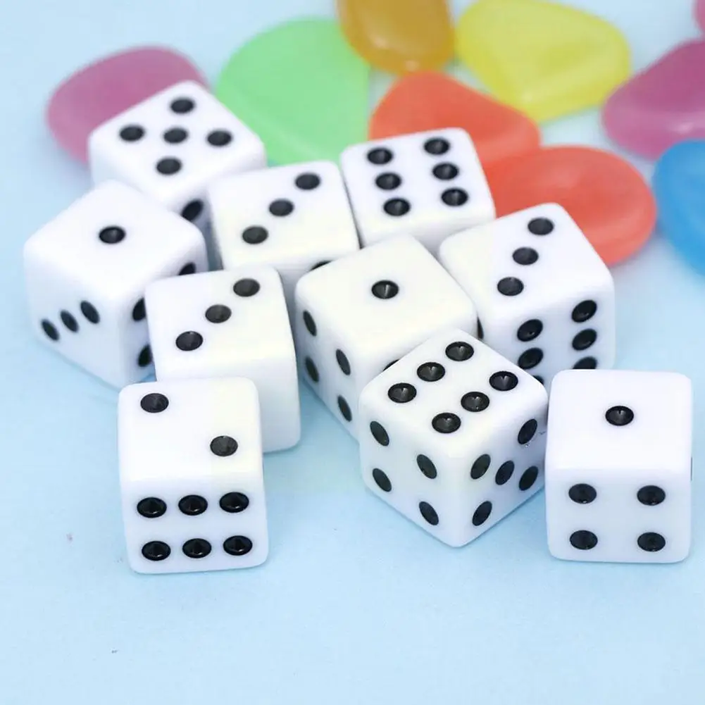 

10Pcs High Quality Multi Color Six Sided Spot D6 Playing Pub Dice For Bar Dice Set Games Party Opaque Game Board Club O0R0