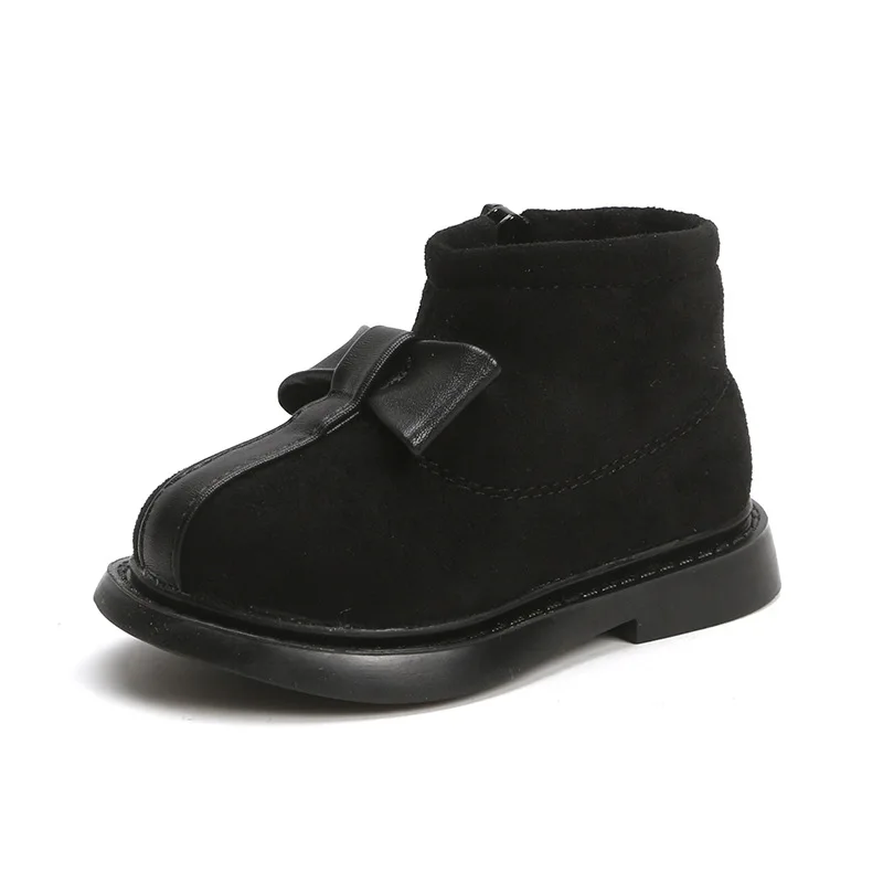 

MHYON2020 winter children's snow boots baby toddler shoes children plus velvet soft bottom short boots simple fashion baby shoes