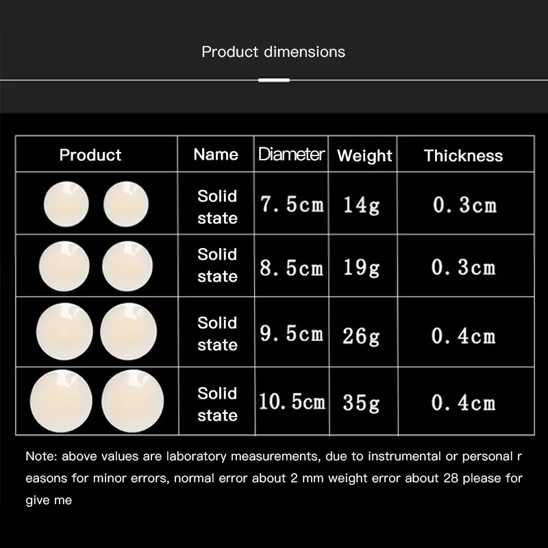 

Reusable Invisible Silicones Tepel Cover Self-adhesive Breast Bra Pasties Pad Mat Stickers Accessory lift for Women