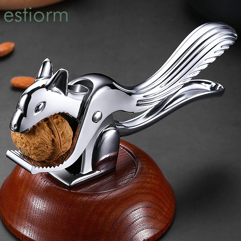 

Effortless Squirrel Shape Nutcracker,Zinc Alloy Manual Walnut Nut Cracker, Pecan Walnut Sheller/Clip/Plier, Nut cracking tools