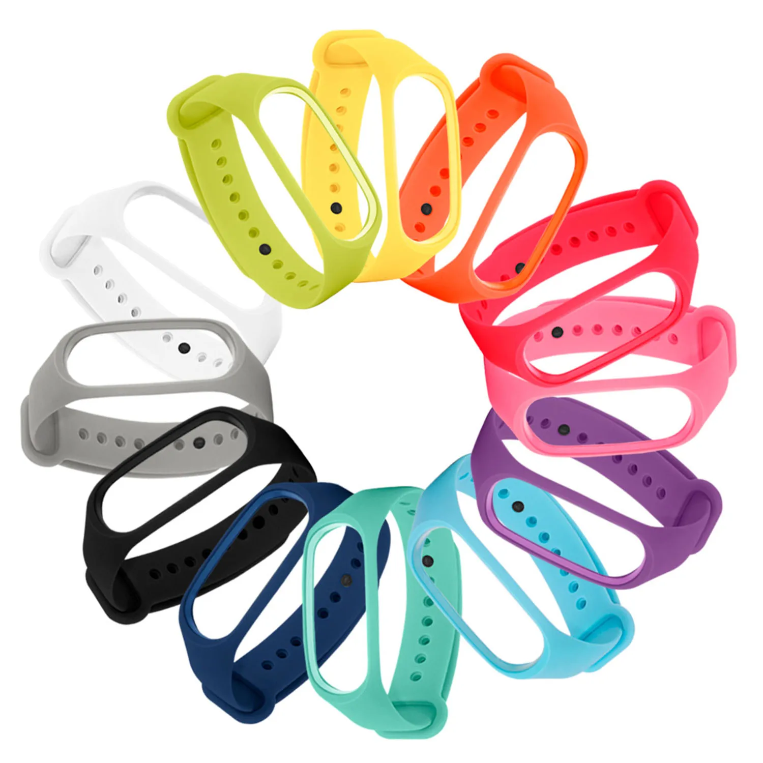Gosear 12 шт браслет TPE для Xiaomi Mi Band 3 сменный спортивный ремешок наручных часов Miband Mi3
