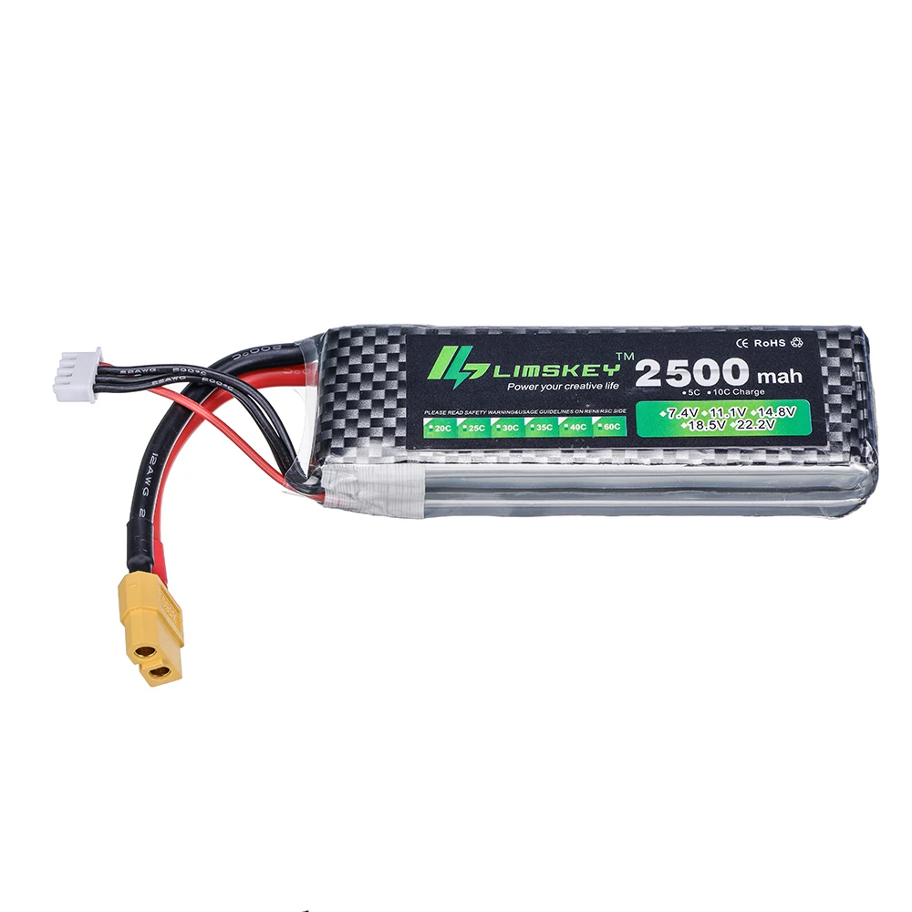 Аккумулятор 3 шт./лот 3S 11 1 В 2500 мАч 40C LiPo аккумуляторная батарея XT60/T/JST/EC5 для