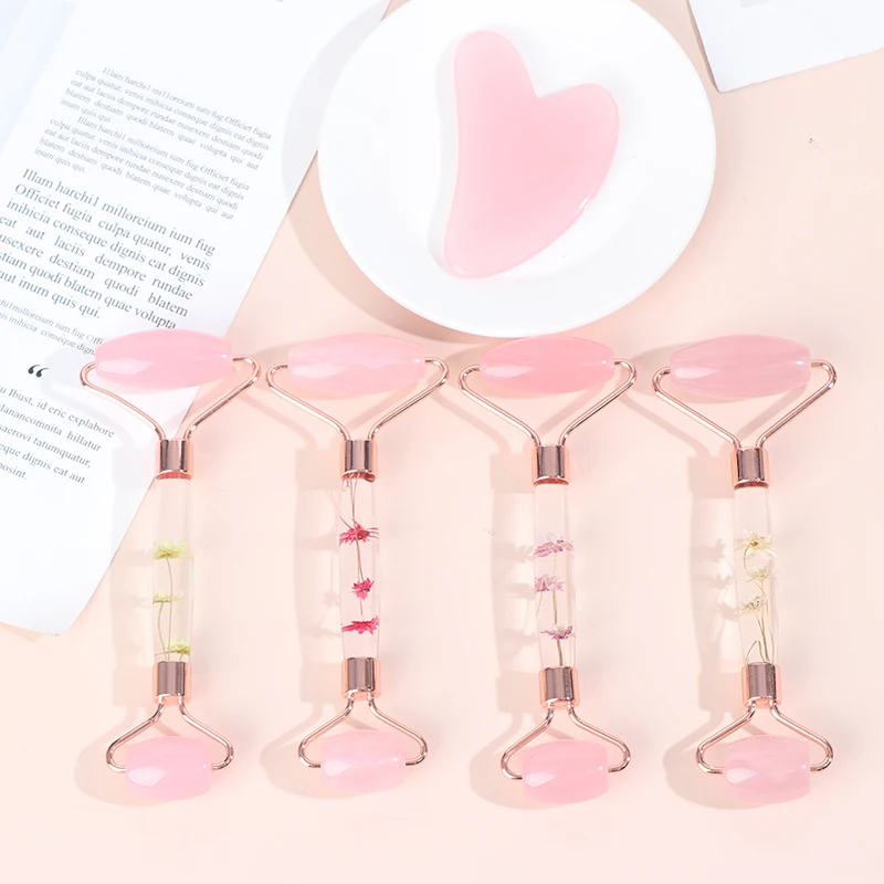 Натуральный нефритовый ролик и комплект Guasha косметический массажер для лица с