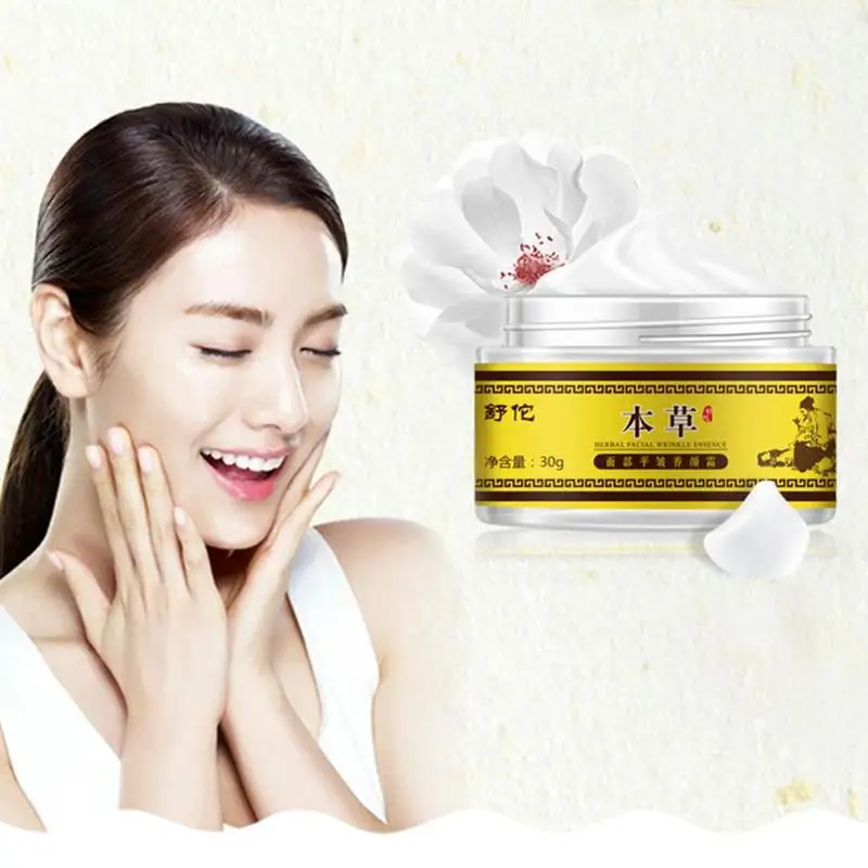 Китайский травяной крем для лица против старения морщин увлажняющий уход