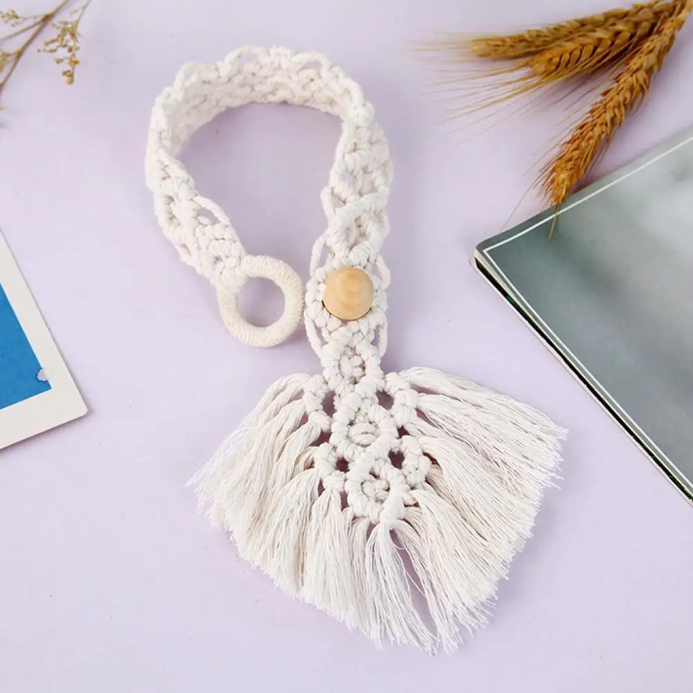 Занавес ручной работы завязки макраме хлопковые занавески подвесные украшения с