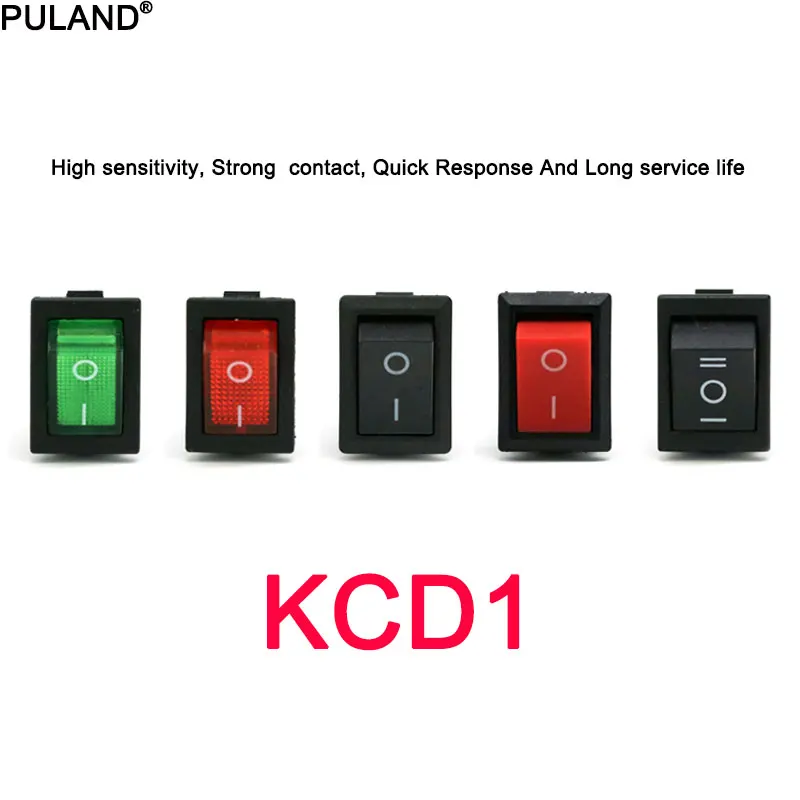 

1/5Pcs KCD1 Series Boat Car Rocker Switch 2/3/4/6 Pin 2/3 Position Power Switches 6A/250V 10A/125V AC 15mm x 21mm