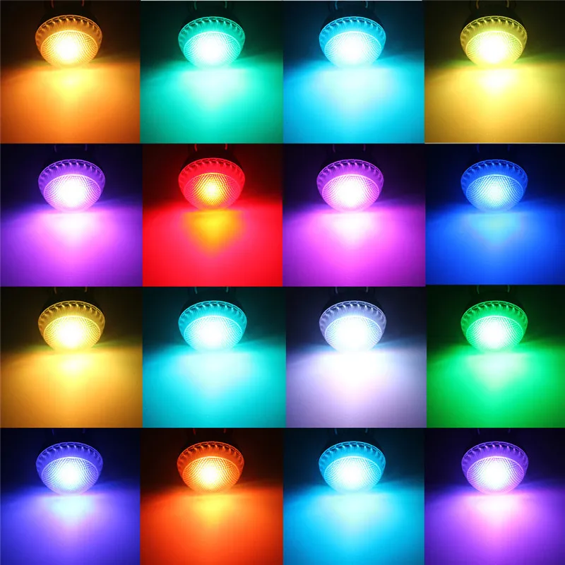 Энергосберегающий E27 9 Вт RGB светодиодный светильник лампа 16 цветов с ИК-пультом