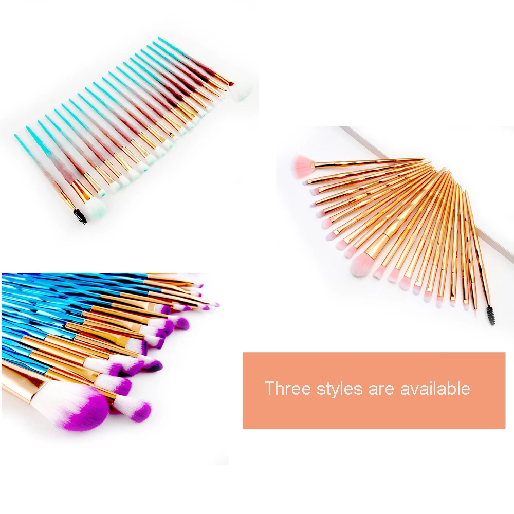 20 шт. набор кистей для макияжа градиент Цвет пудра Румяна растушевки тени глаз