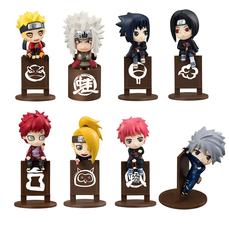 6 шт. в упаковке Наруто Хатаке Какаши Shikamaru Namikaze Uchiha Figura Наруто ПВХ Набор фигурок Саске Минато кукла - Цвет: 6pcs NC08 6CM