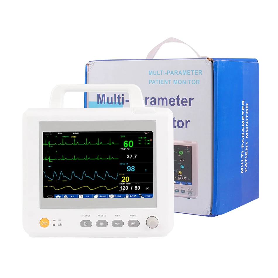 Yongrow Medical M7 multi-parameter patient monitor TFT 7 Inch Digital screen portable SPO2&ampNIBP&ampPR&ampTEMP&ampECG | Красота и