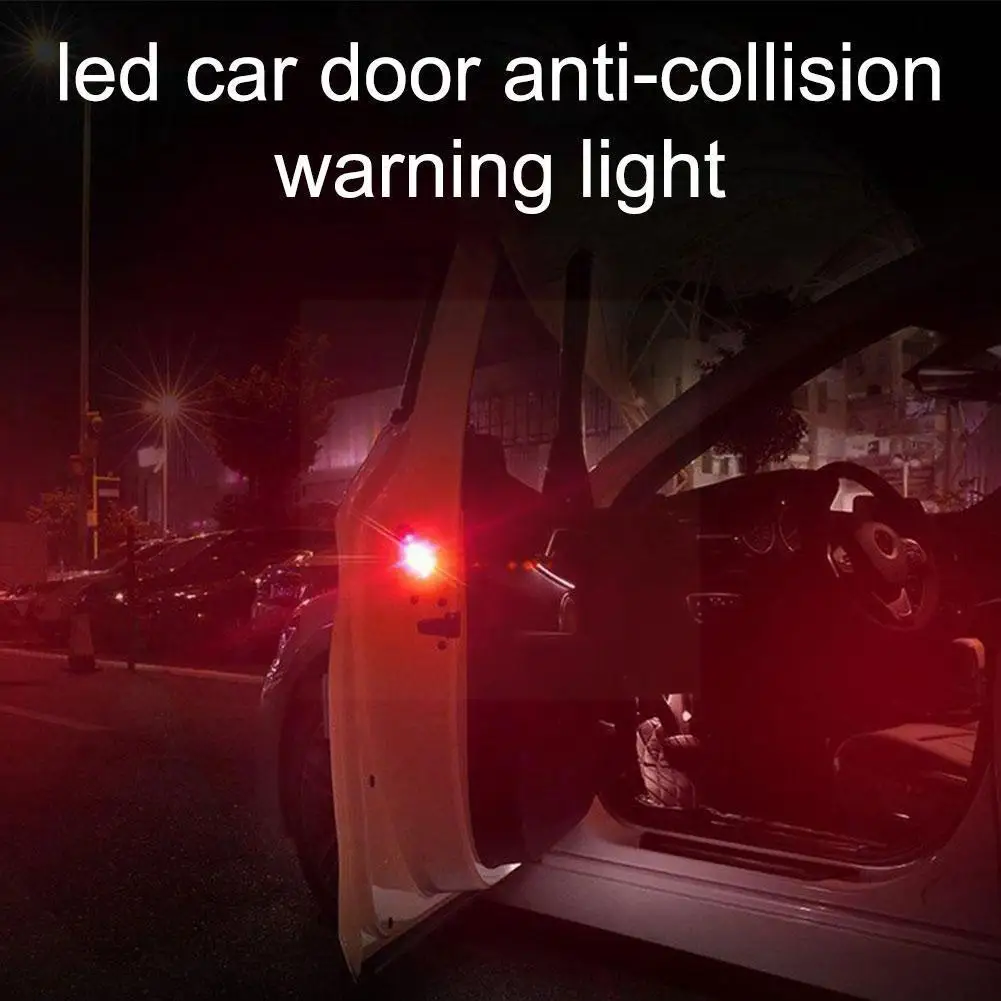 

Universal LED Car Opening Door Safety Warning Anti-collision Parking Alarm Strobe Magnetic Lights Flashing Sensor Lamp Ligh P8Q8