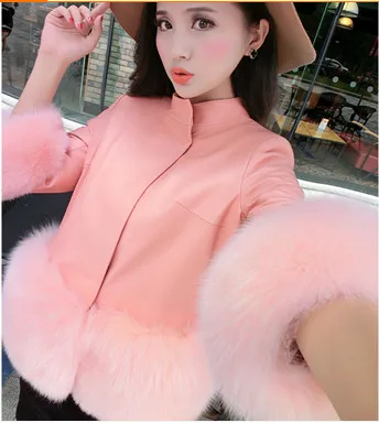 2019 стильные зимние женские кожаные куртки винтажные тонкие короткие