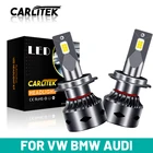 Светодиодные лампы H11 H7 для автомобильных фар Canbus H8 H9 H16 9005 HB3 9006 HB4, Автомобильные противотуманные фары 6000K 60 Вт 12 В, светодиодные лампы декодирования для VW BMW AUDI