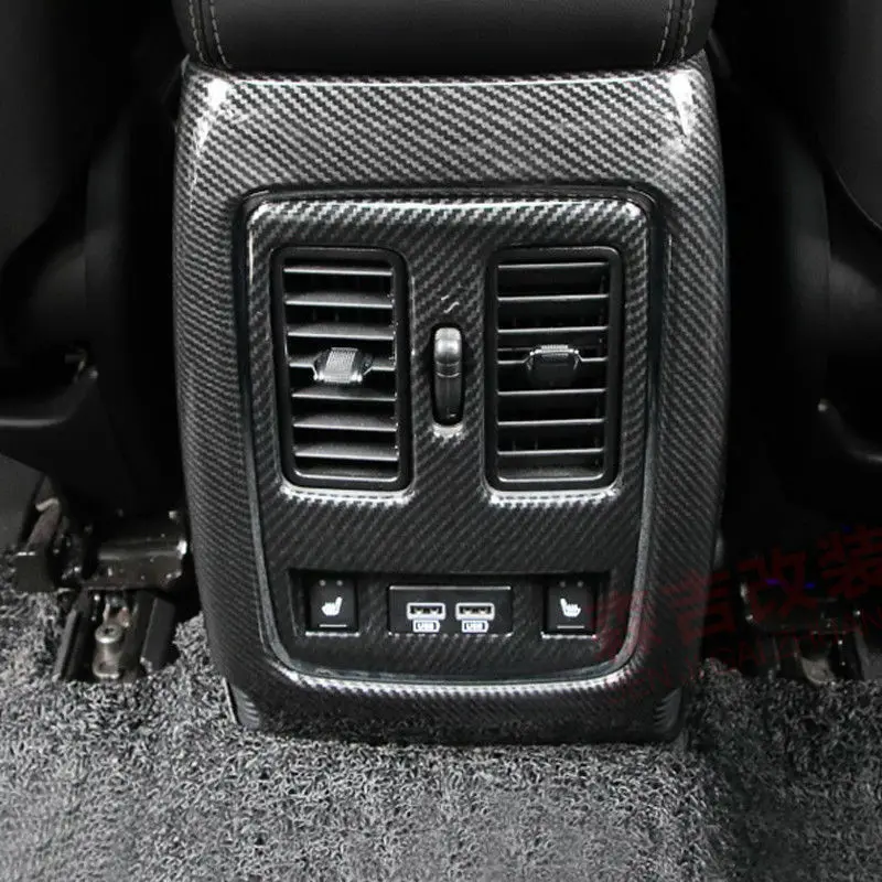 

For Jeep Grand Cherokee 11-18 Carbon Fiber Look Rear Air Vent Outlet Cover Trim