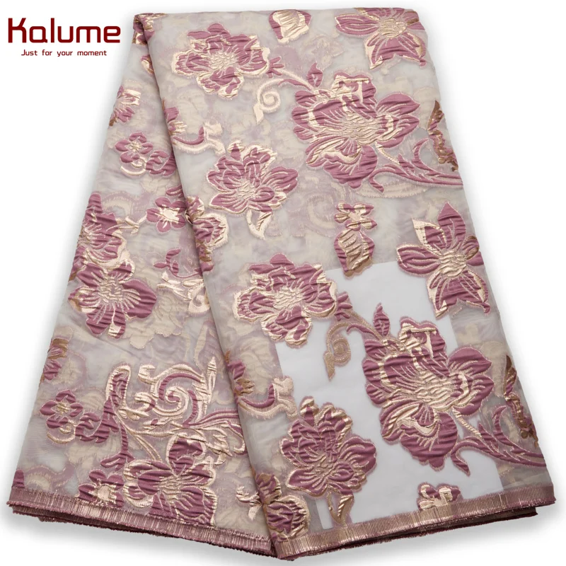 

Kalume African Brocade Lace Fabric High Quality French Jacquard Lace Nigerian Gild Lace Fabric For Diy Sew Party Cloth F2741
