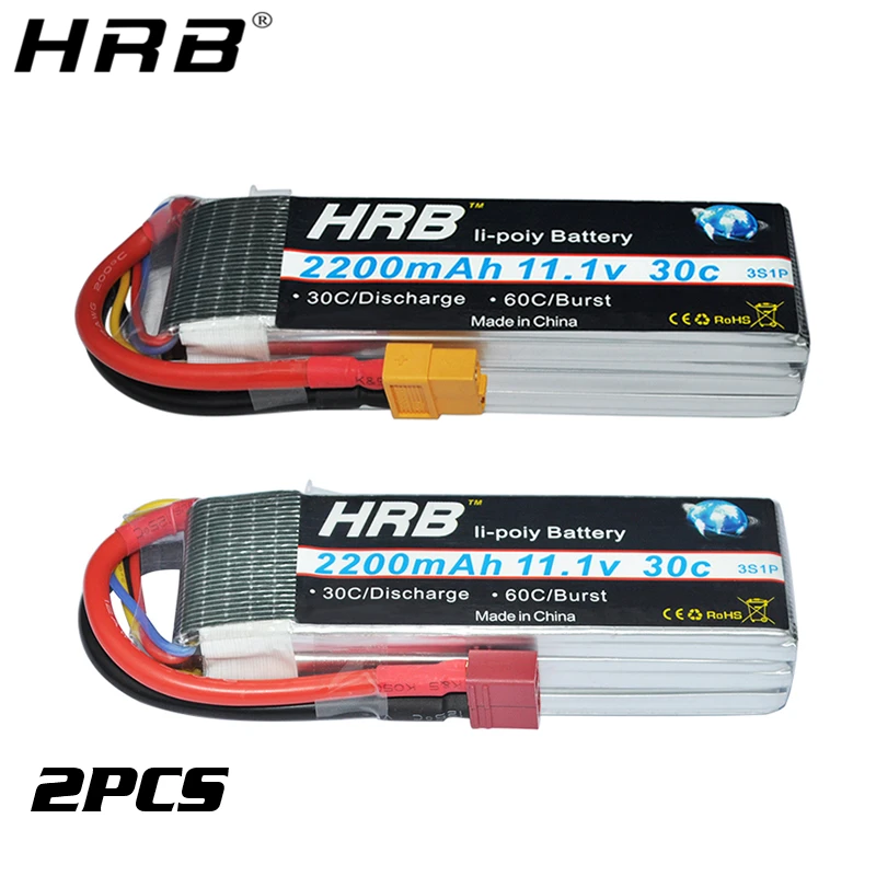 Lipo аккумулятор HRB 11 1 В 2200 мАч 2 шт. T Deans XT60 XT90 EC5 XT90-S 30C для HPI гоночного автомобиля