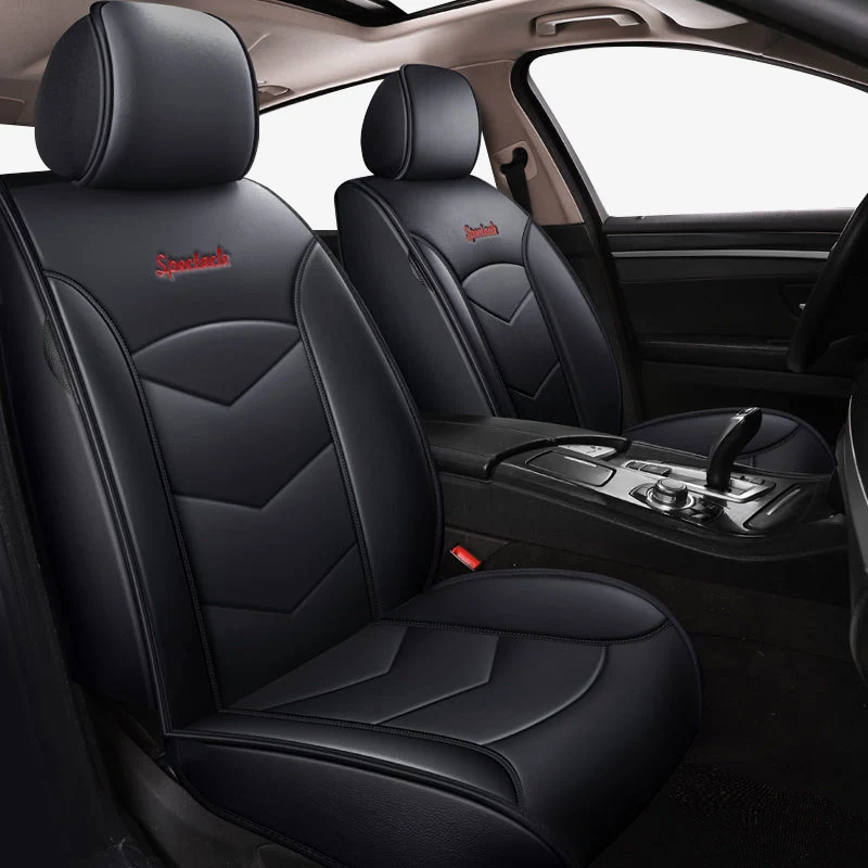 Коричневые кожаные чехлы на сиденья автомобиля для ssangyong kyron actyon sport korando rodius rexton