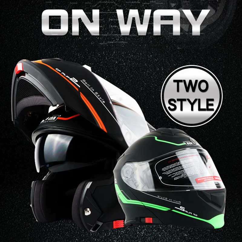 Мотоциклетный шлем TORC Moto Casco мотоциклетный с откидной крышкой двойными линзами