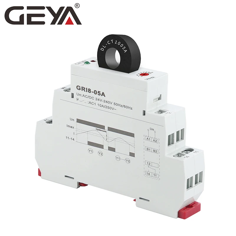 Новый GEYA GRI8 05 переменного или постоянного тока реле контроля проходной 2A 20A AC24V 240V