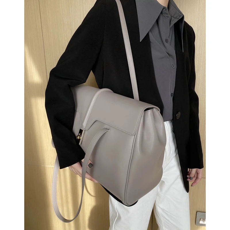 New style genuine leather women bags calfskin shoulder bag portable female tote GN-SB-dbklqd | Багаж и сумки