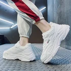 Кроссовки мужские сетчатые на шнуровке, легкие сникерсы с вулканизированной подошвой, повседневная прогулочная обувь