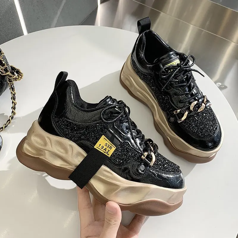 

Designer Sneakers Woman Casual Platform Shoes Fashion Brand Height Increasing Ladies Shoes Chunky Sneakers Woman Zapatilla Mujer