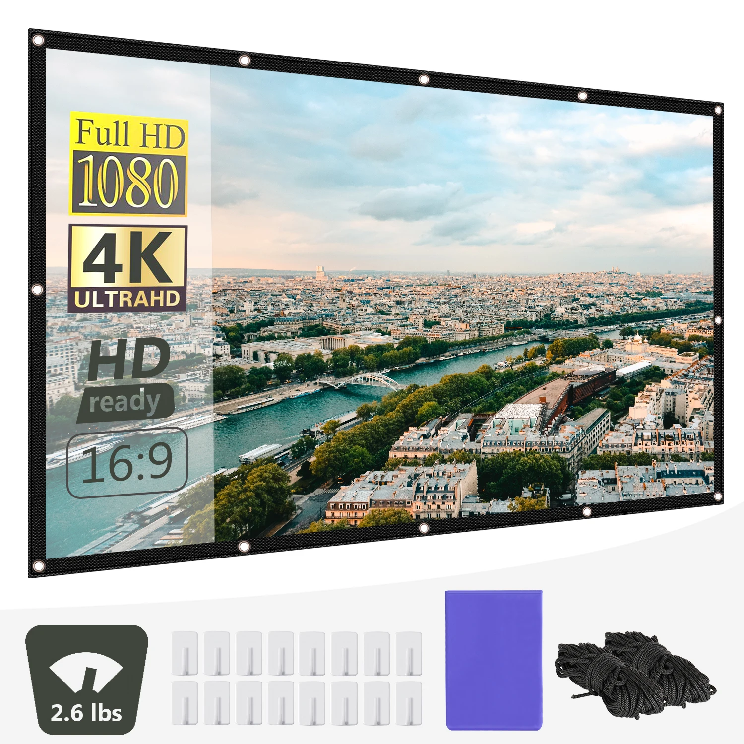Neewer 120 дюймов проектор экран 4K 3D HD 16:9 полный анти складки видео складной