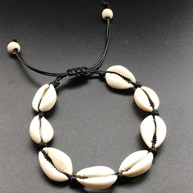 Hot Sale Handmade Natural Seashell Hand Knit Bracelet Shells Bracelets Women Accessories Beaded Strand | Украшения и аксессуары