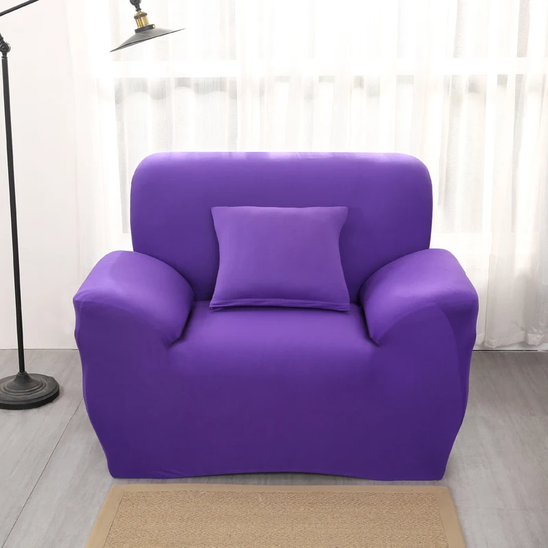 Чехол для дивана из спандекса однотонный полностью обернутый нескользящий