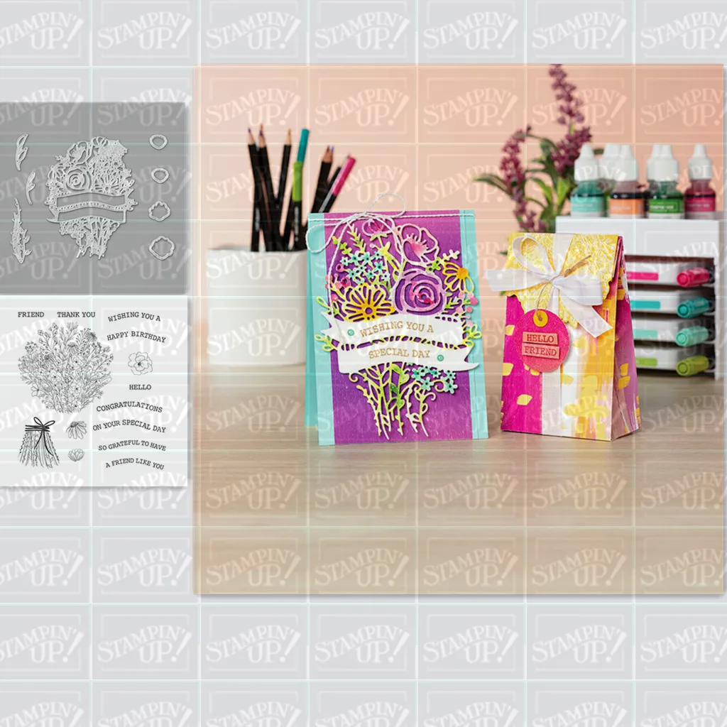 

Blooms Metal Cutting Dies and Stamps Stencil for DIY Scrapbooking Paper Card Making Embossing Craft Dies