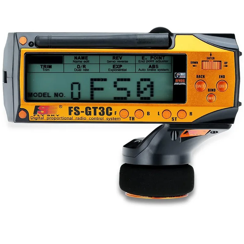 Flysky-FS-GT3C AFHDS de 3 canales, transmisor y receptor de frecuencia autom&aacute;tica, sistema Digital de salto y FS-GR3E, para barco y coche RC-3