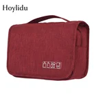 Водонепроницаемая оксфордская косметичка, Женская Повседневная многофункциональная дорожная сумка-Органайзер, косметичка для мытья, сумка для переноски, чехол с крючком