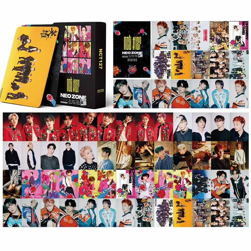 54 шт./компл. KPOP NCT 127 новый альбом HD Фотокарточка самодельная ломо-карточка для