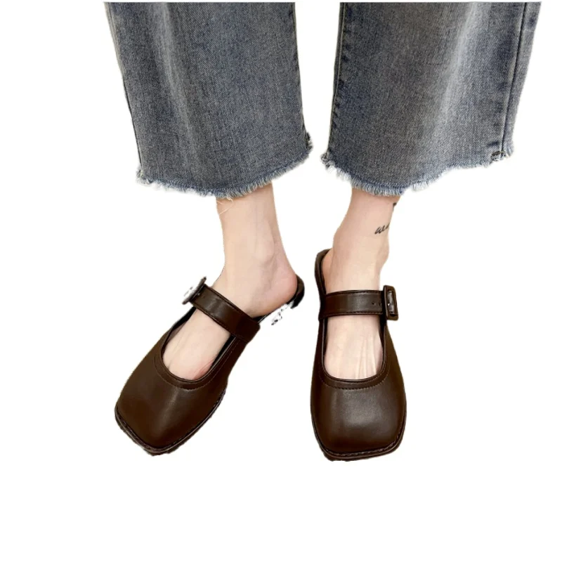 

Women's Shoes Slippers Outdoor 2021 New Spring Fashion Low Heel Mules