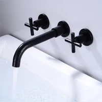 antique black brass double handle wall mounted bathroom sink mixer hot cold basin chrometap whitepolished gold faucet