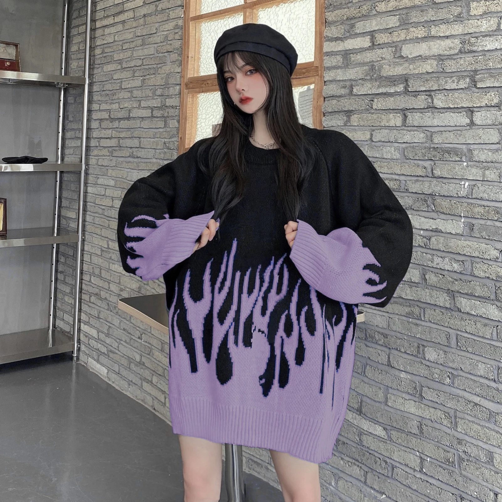 

2020 Winter Autumn Loose Sweater Women Fashion O-Neck Loose Pullovers Thick Warm Quality Oversize Loose Casual Clothes