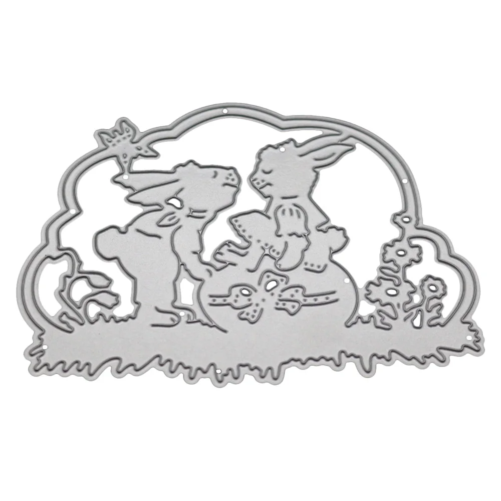Floral Bunny Metal Cutting Dies New Easter Animal for Scrapbooking DIY Album Embossing Paper Stencils Craft Photo | Дом и сад