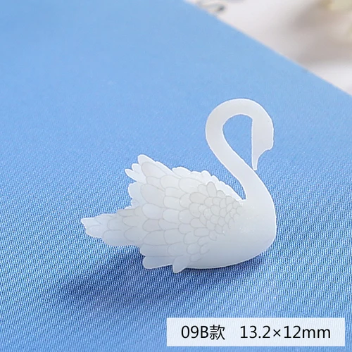 09B 3 шт./лот 3D Лебедь ювелирные изделия УФ смолы DIY ремесло ногтей ручной работы Смола ювелирные изделия прозрачный бумажный наполнитель материал - Цвет: 09B