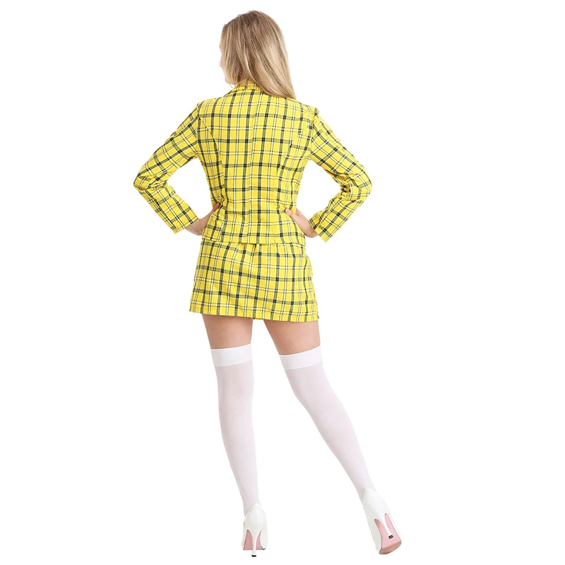Женские костюмы для косплея Алисии Сильверстоун в клеточку с изображением