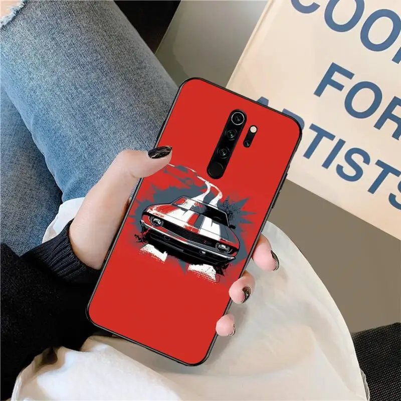 CUTEWANAN Japan JDM Sports Car Comic Soft Silicone Black Phone Case for Redmi Note 8 8A 8T 7 6 6A 5 5A 4 4X 4A Go Pro | Мобильные