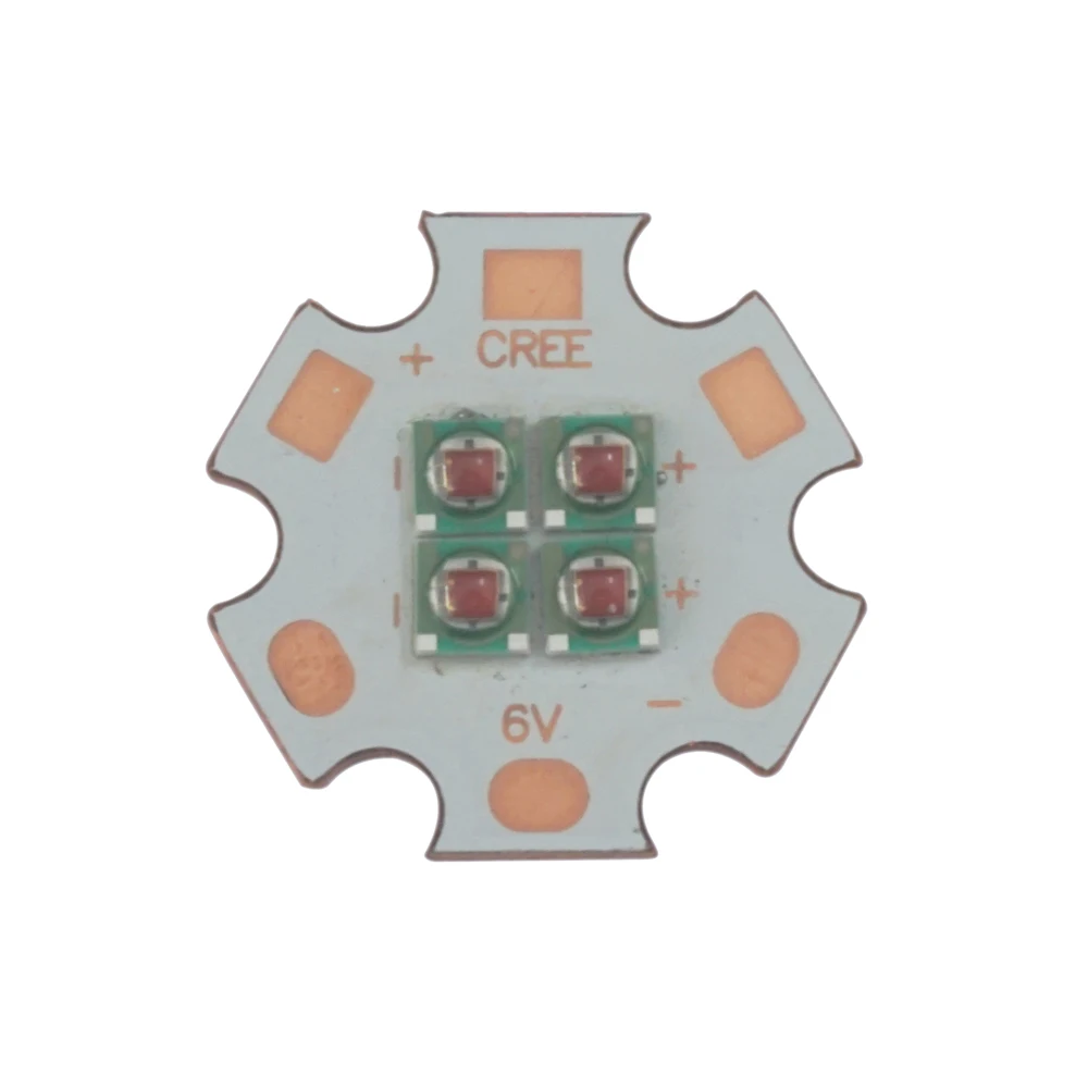 10 Вт Cree XPE XP-E 4 чипа светодиодный излучатель красный 660NM инфракрасный ИК 730NM с 20 мм