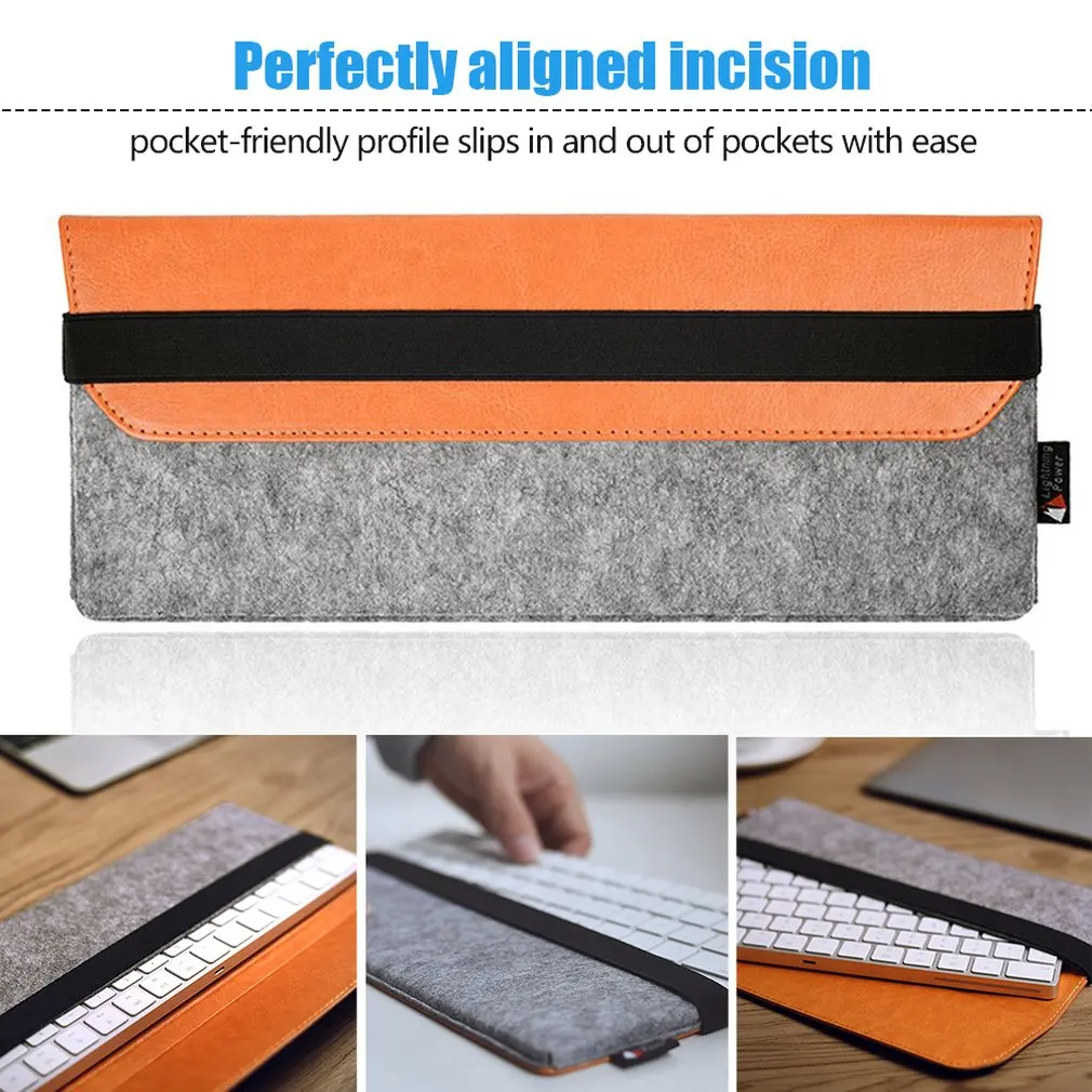Protective Storage Case Shell Bag For Apple Magic Trackpad PU Leather Pouch Soft Sleeve keyboard For Apple Magic Trackpad images - 6