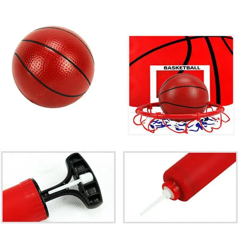 

Adjustable Hanging Basketball Indoor Netball Hoop Basketball For Children Kids Board Game Box Basketball Playing Mini E2J9
