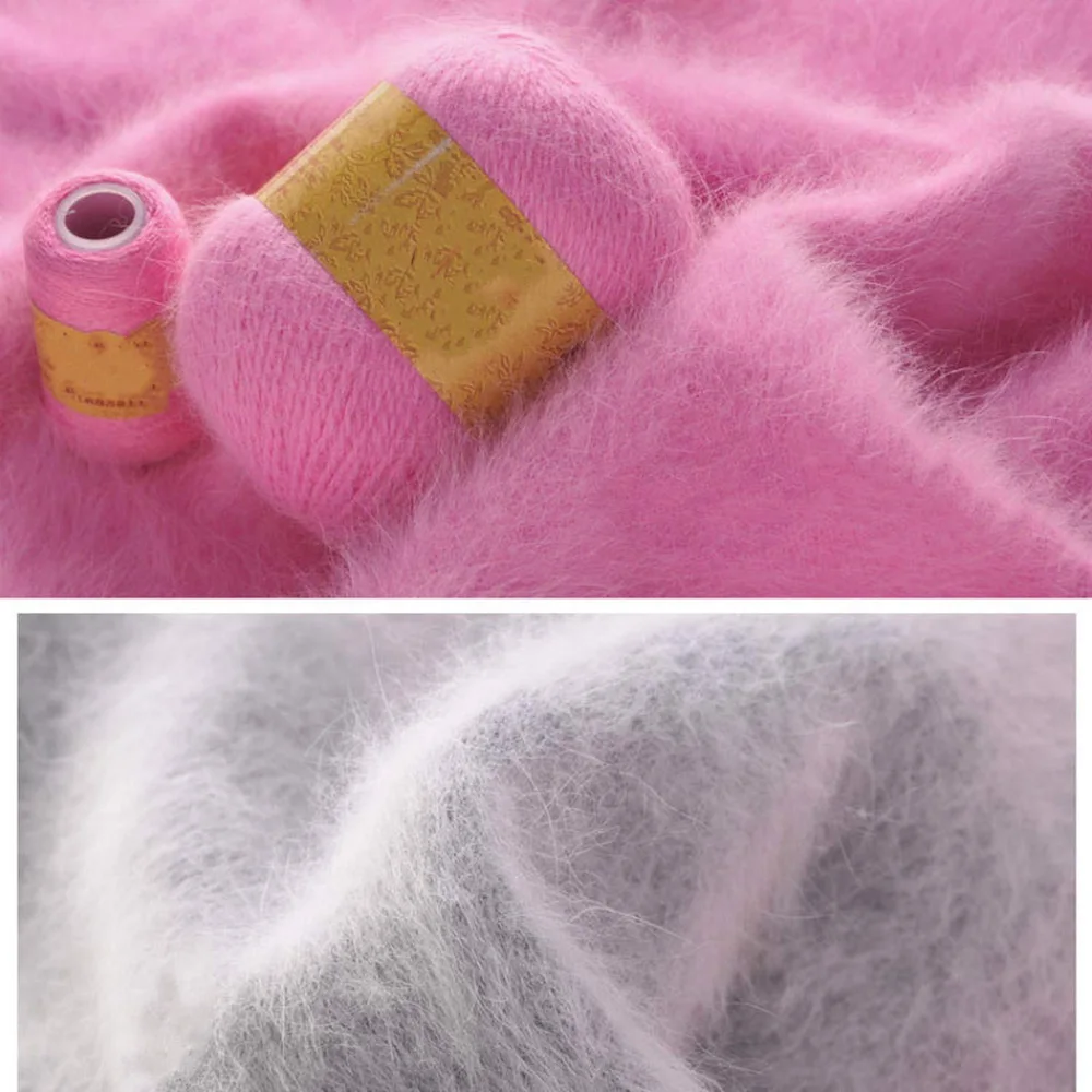 Трикотажная Пряжа 50 г + 20 норковый сотканный из шерсти вручную пряжа с шерстью