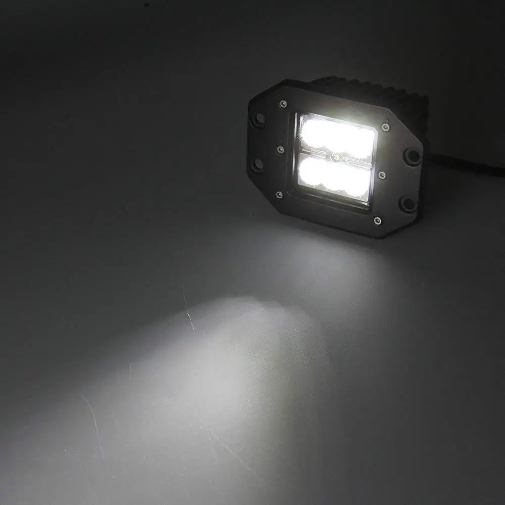 2 шт. 18 Вт светодиодный рабочий светильник заподлицо для вождения внедорожный